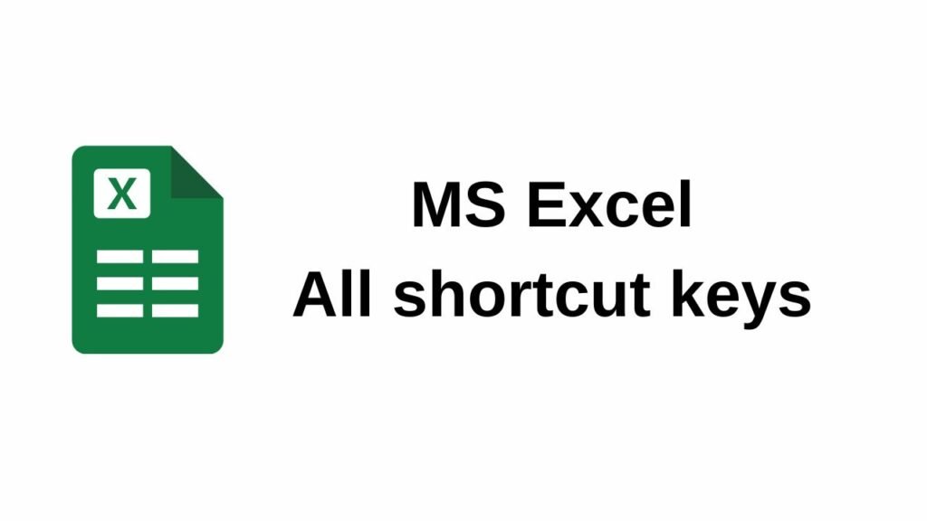 All Excel Shortcut Keys A to Z