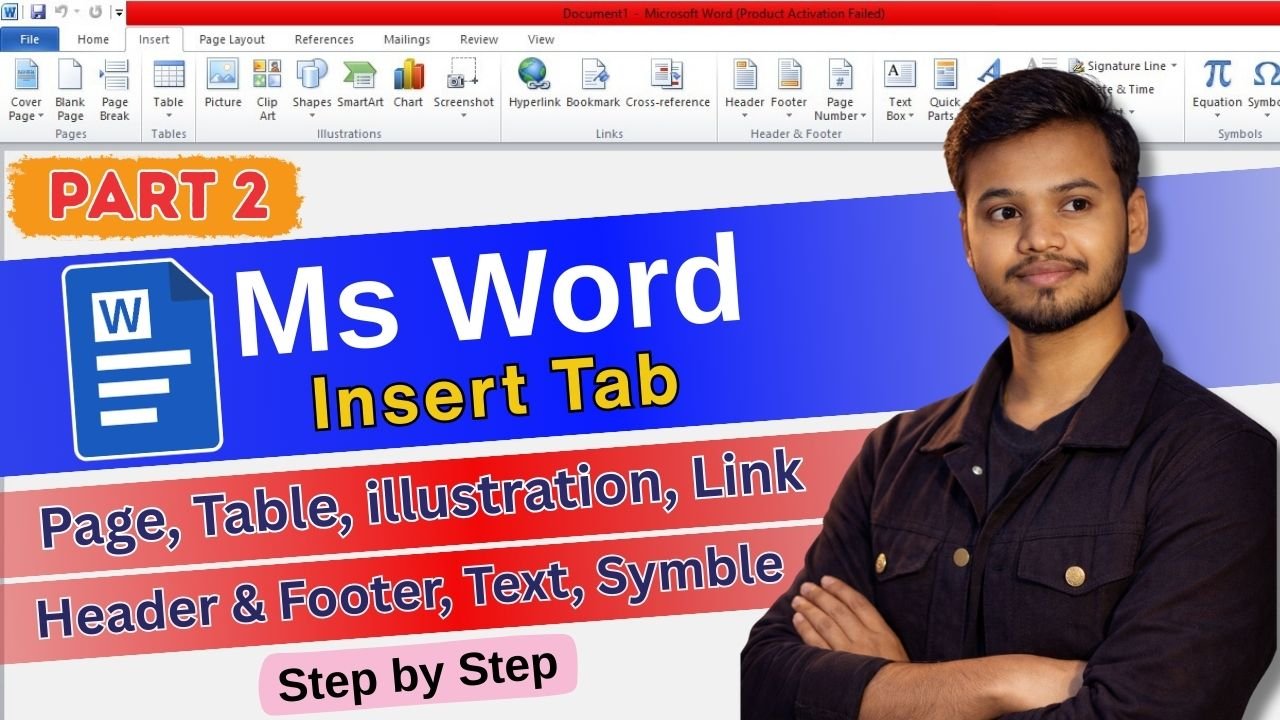 ms word insert tab in hindi